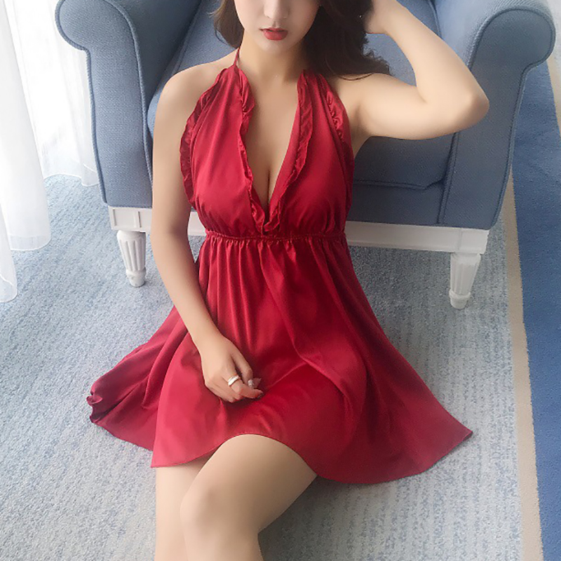 Halter Lace Sexy See Through V-neck Lingerie Halter Lace Sexy See Through V-neck Lingerie