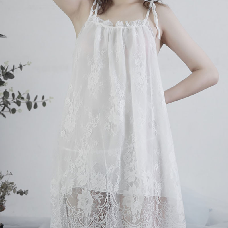 Lace Edge See Through Big Size Lingerie White