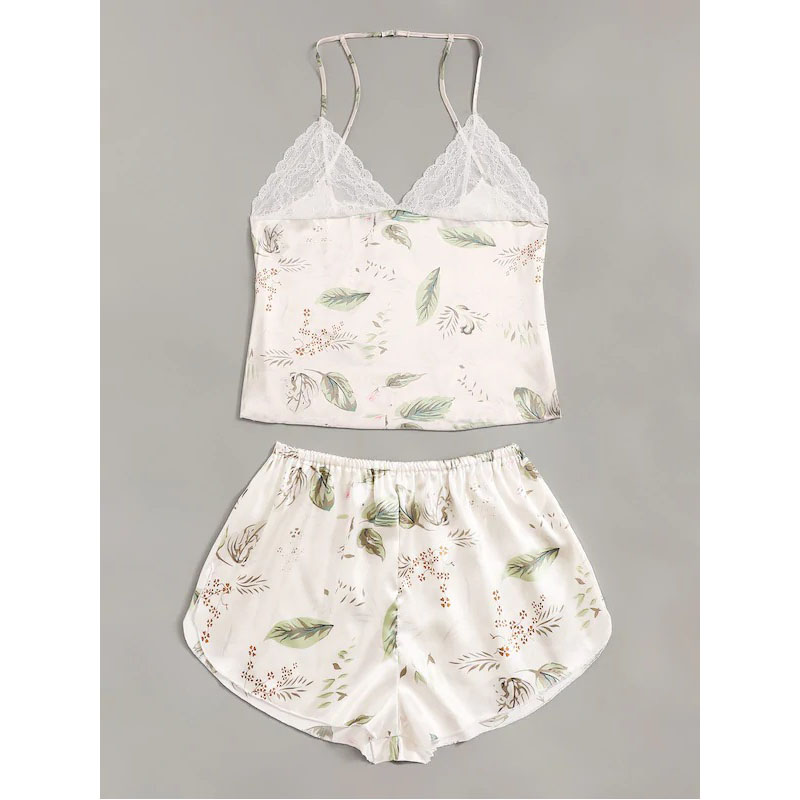 Crop Top Camisole Shorts Lingerie Set Sexy 2 Pieces