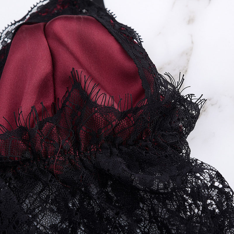 Lace Cami Top with Shorts with Panties 2 Piece Set