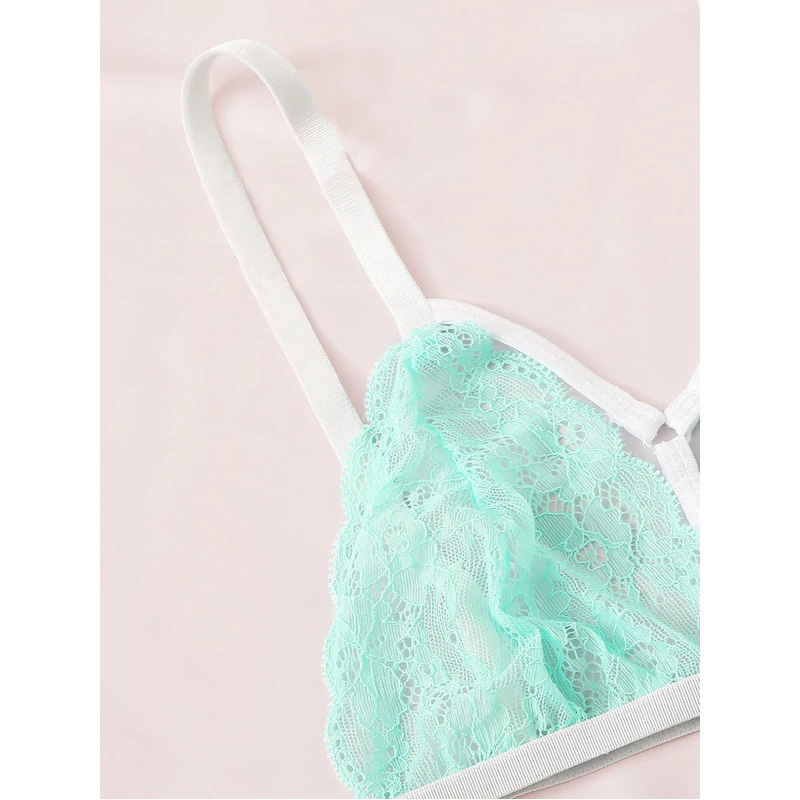 2 Piece Sexy Lace Strap Bralette Bra and Panty Lingerie Set 9041 2 Piece Sexy Lace Strap Bralette Bra and Panty Lingerie Set 9041