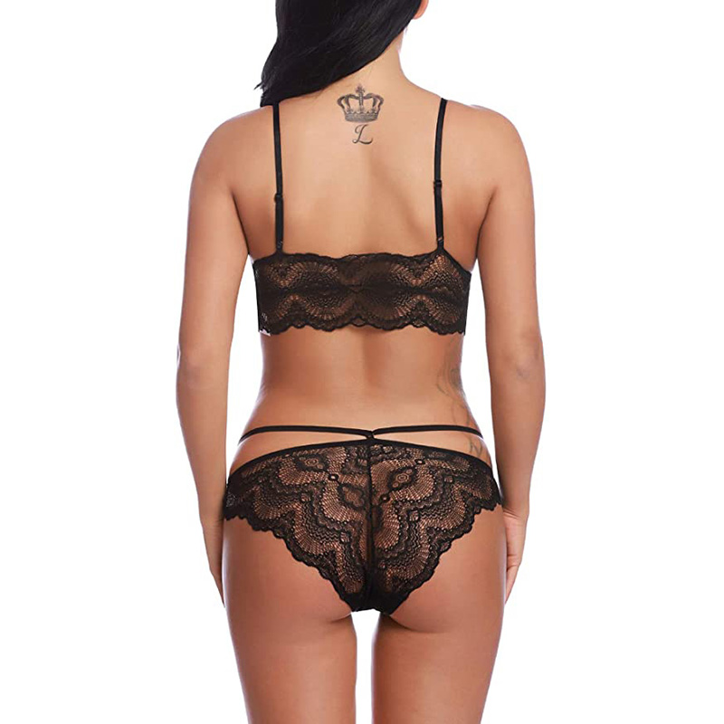 Women Lace Babydoll 2 Piece Sexy Bra and Panty Set Burgundy Women Lace Babydoll 2 Piece Sexy Bra and Panty Set Burgundy