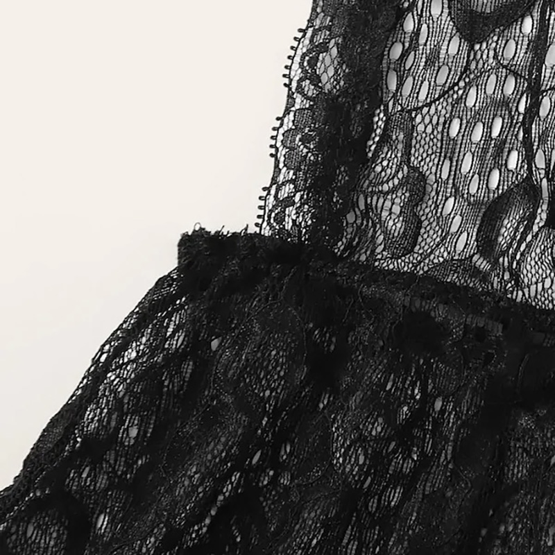 Halter Neck Lace Edge Lingerie with Galter Belt Halter Neck Lace Edge Lingerie with Galter Belt