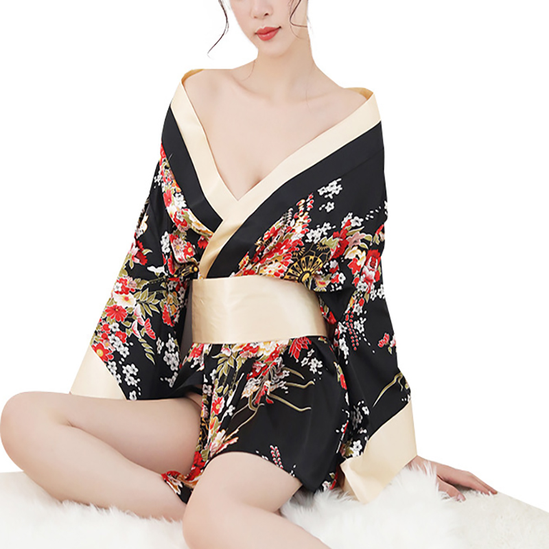 Kimono Robe Wedding Satin Bathrobe Nightgown Kimono Robe Wedding Satin Bathrobe Nightgown