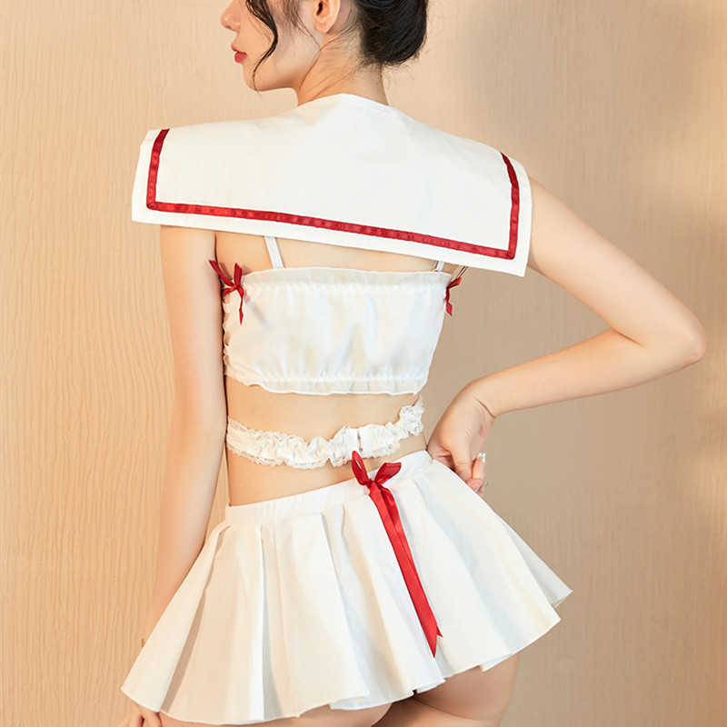School Girl Cosplay Lingerie Mini Sailor Suit Costume Outfit School Girl Cosplay Lingerie Mini Sailor Suit Costume Outfit